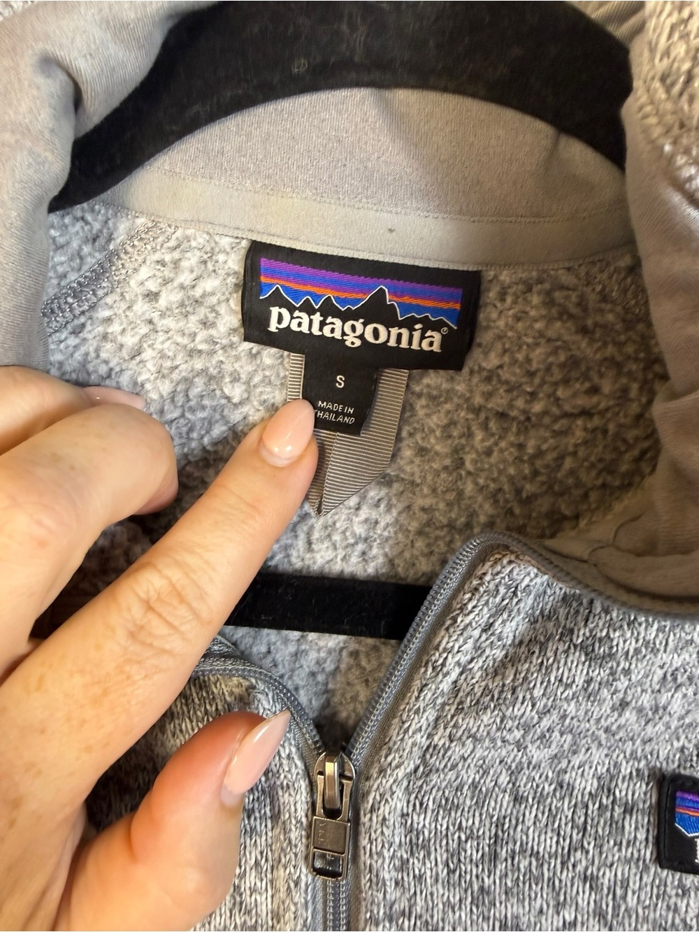 Patagonia Women's Better Sweater Quarter Zip Fleece Heathered Gray Sz Small - Picture 2 of 5